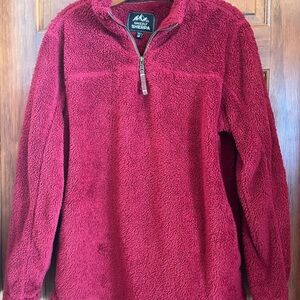 Sherpa Men's Burgundy Fleece Pullover